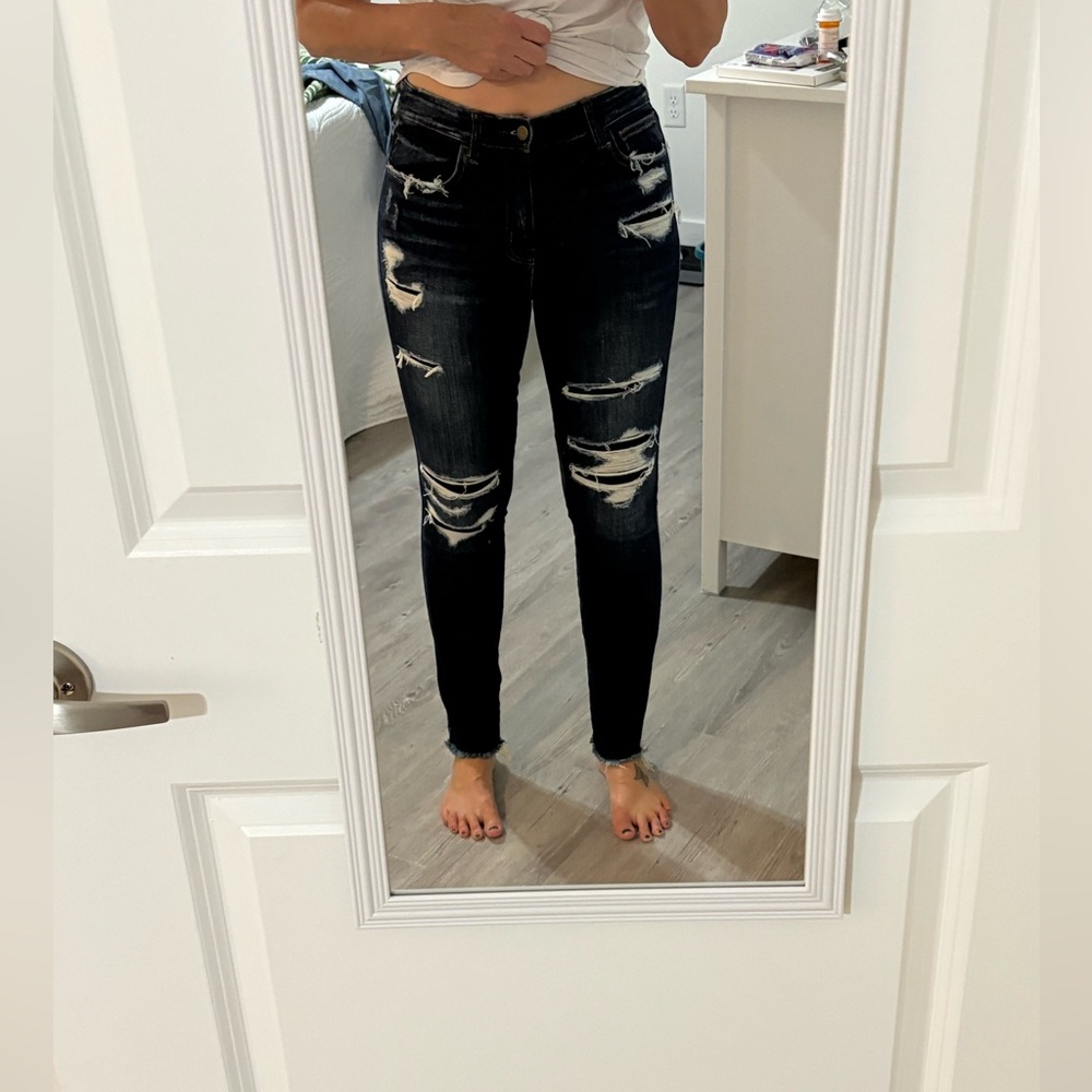 Flying Monkey Distressed dark blue Jeans